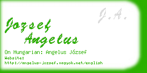 jozsef angelus business card