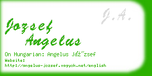 jozsef angelus business card